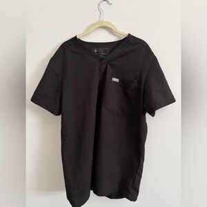 Figs Catarina One-Pocket Scrub Top - Black - Size S